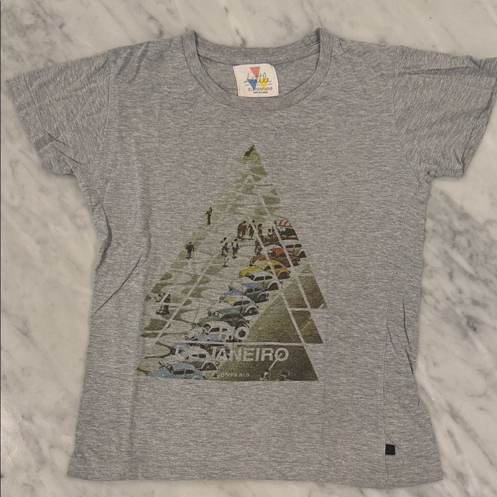 Eleven Paris Gray Kids T-Shirt with Graphic Design